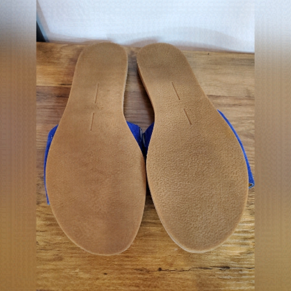 DOLCE vita blue and tan sandals. Size 8.5. GUC minor separation at seam - Picture 2 of 7